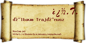 Ölbaum Trajánusz névjegykártya